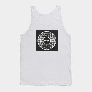 Penetration Testing Privilege Escalation Root Like Solving Circle Maze Puzzle Black Background Tank Top